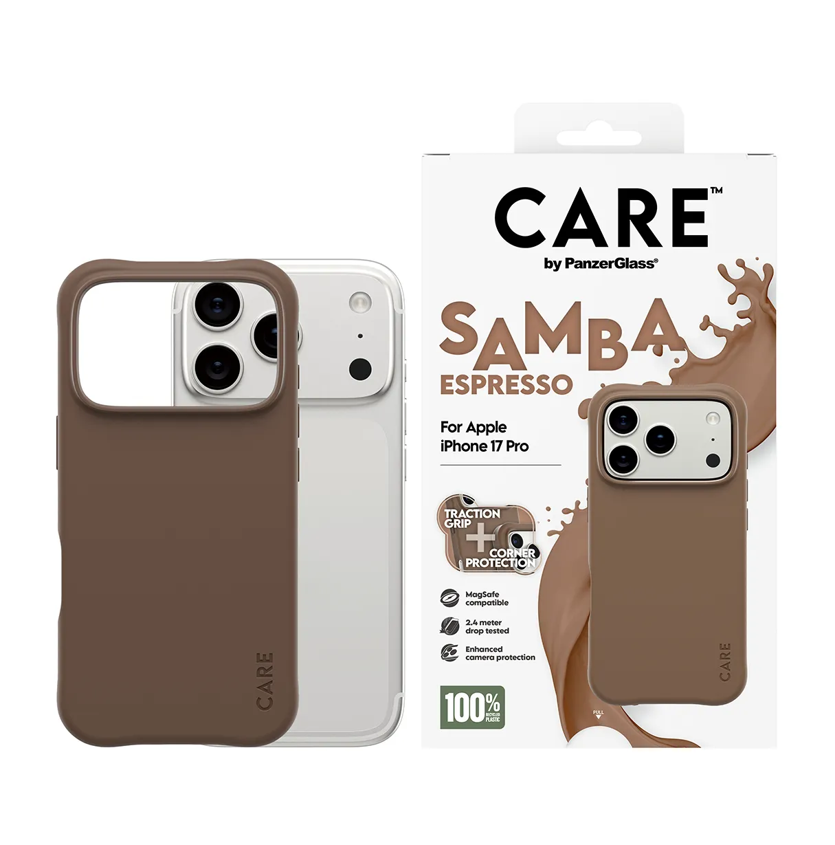 CARE Samba MagSafe Case for iPhone 17 Pro, Espresso