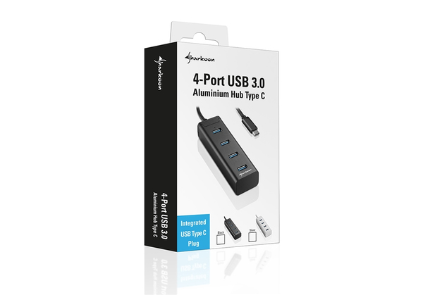 4-PORT USB 3.0 ALUMINIUM HUB