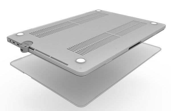 Maclocks The Ledge Security Case Bundle - Sylimikron kovakantinen kotelo - 13" - opaque frosted - sek&auml; Ledge lock slot adapter malleihin Apple MacBook Pro with