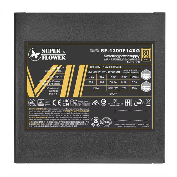 Super Flower Leadex VII XG 1300W - PSU, 80 Plus Gold Super Flower Leadex VII XG 1300W - PSU, 80 Plus Gold