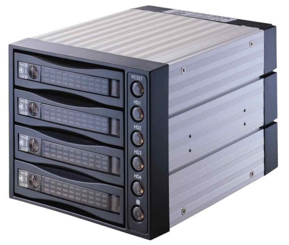 Chieftec SATA Backplane 3x5.25 4xSATA HDD, Hot-swap, Alumin.
