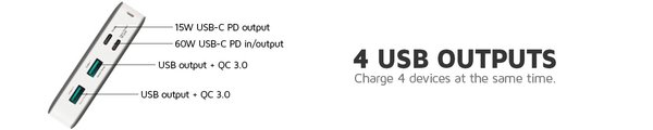 XTORM Power Bank 26.000mAh USB-C PD 60W/3xUSB