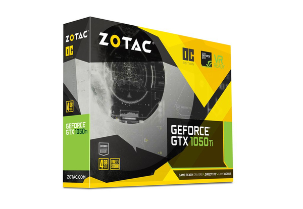 Zotac GeForce GTX 1050 Ti OC Edition 4GB -n&auml;yt&ouml;nohjain