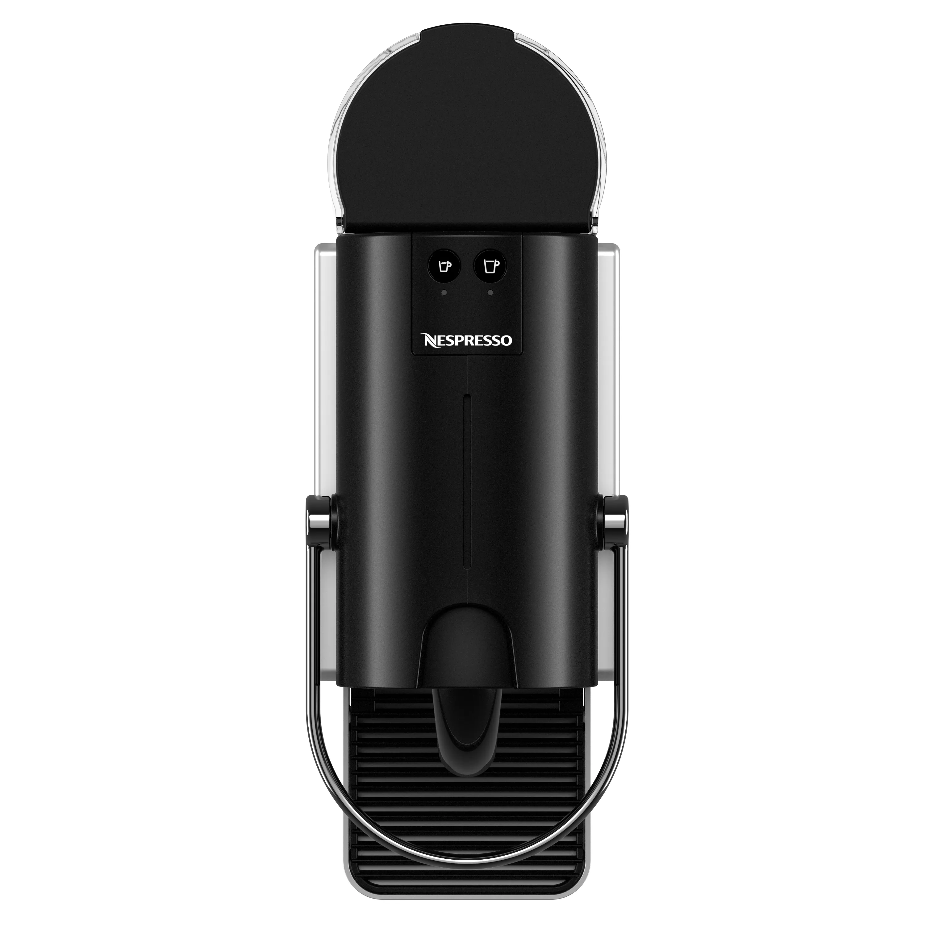 De'Longhi Nespresso Pixie EN127.BL Capsule Coffee Machine, Black/Grey/Silver