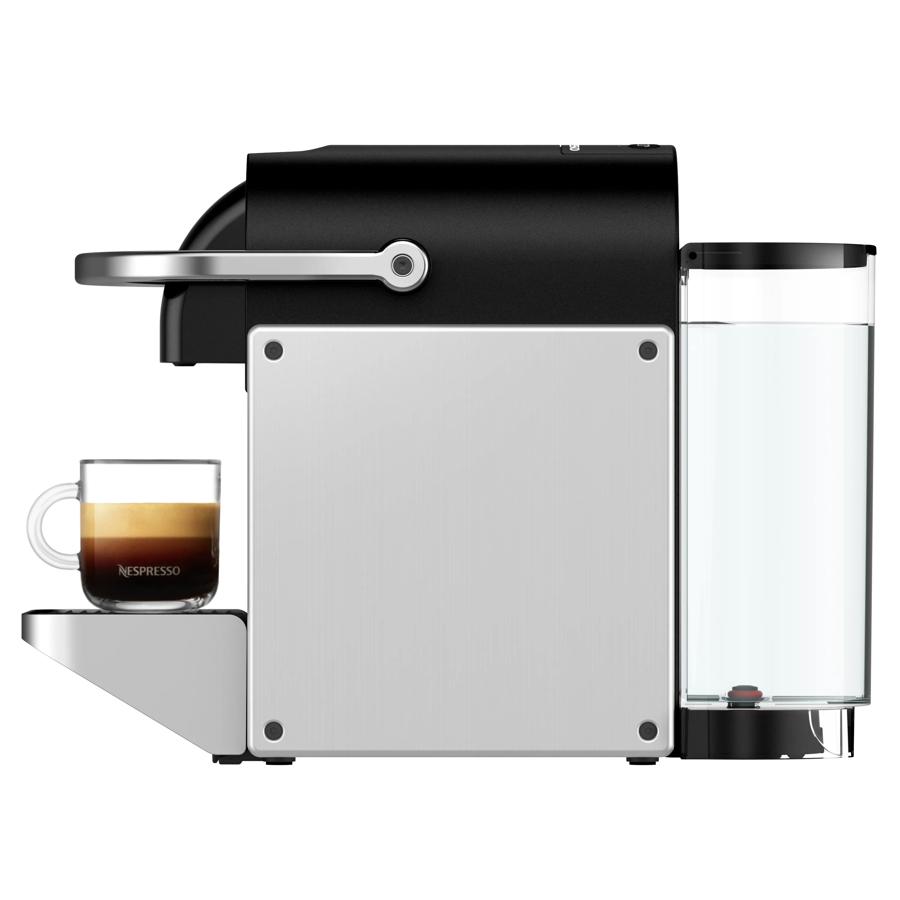 De'Longhi Nespresso Pixie EN127.BL Capsule Coffee Machine, Black/Grey/Silver