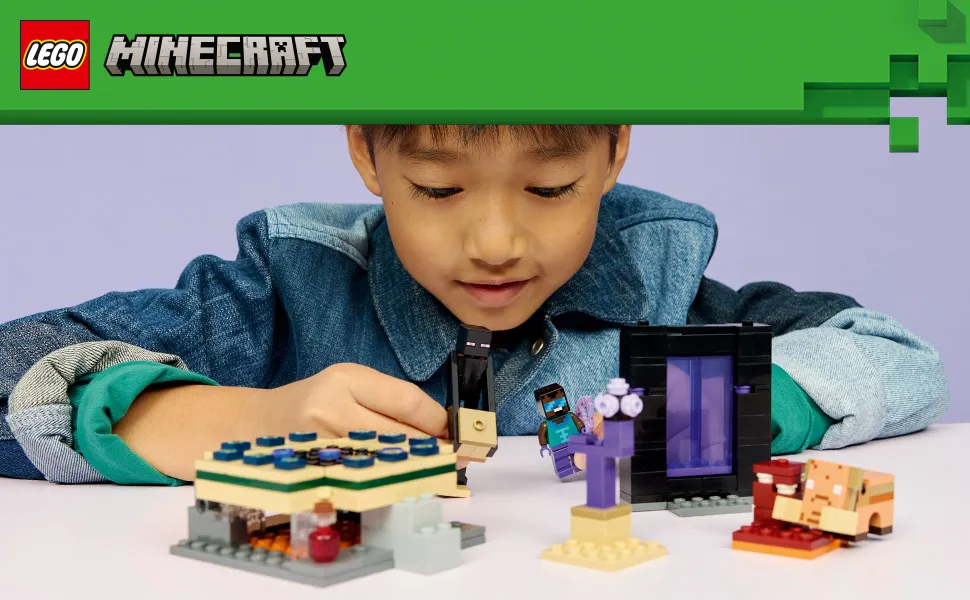 LEGO Minecraft Journey to the Nether Portal and the End Portal 21584