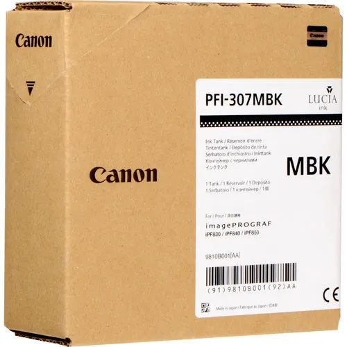 Canon PFI-307 MBK -mustekasetti, 330 ml, mattamusta