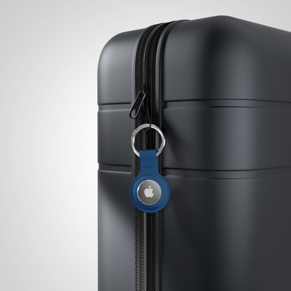 Epico Silicone Full Back Case | AirTag | Dark Blue | Robust Metal Ring
