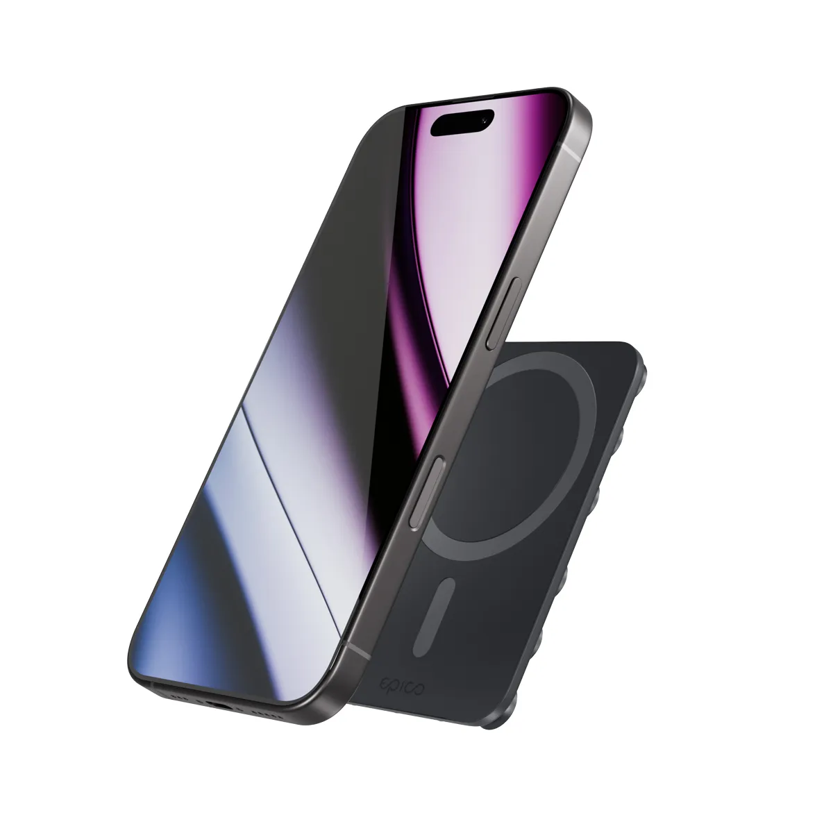 Epico Mag+ Suction Phone Holder MagSafe Compatible | Black | Versatile Use