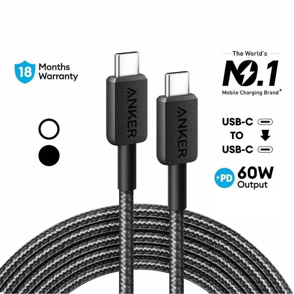 Anker 322 USB-C - USB-C - cable, Nylon, 1.8m