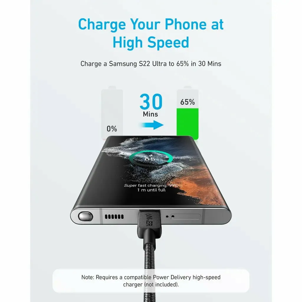 Anker 322 USB-C - USB-C - cable, Nylon, 1.8m