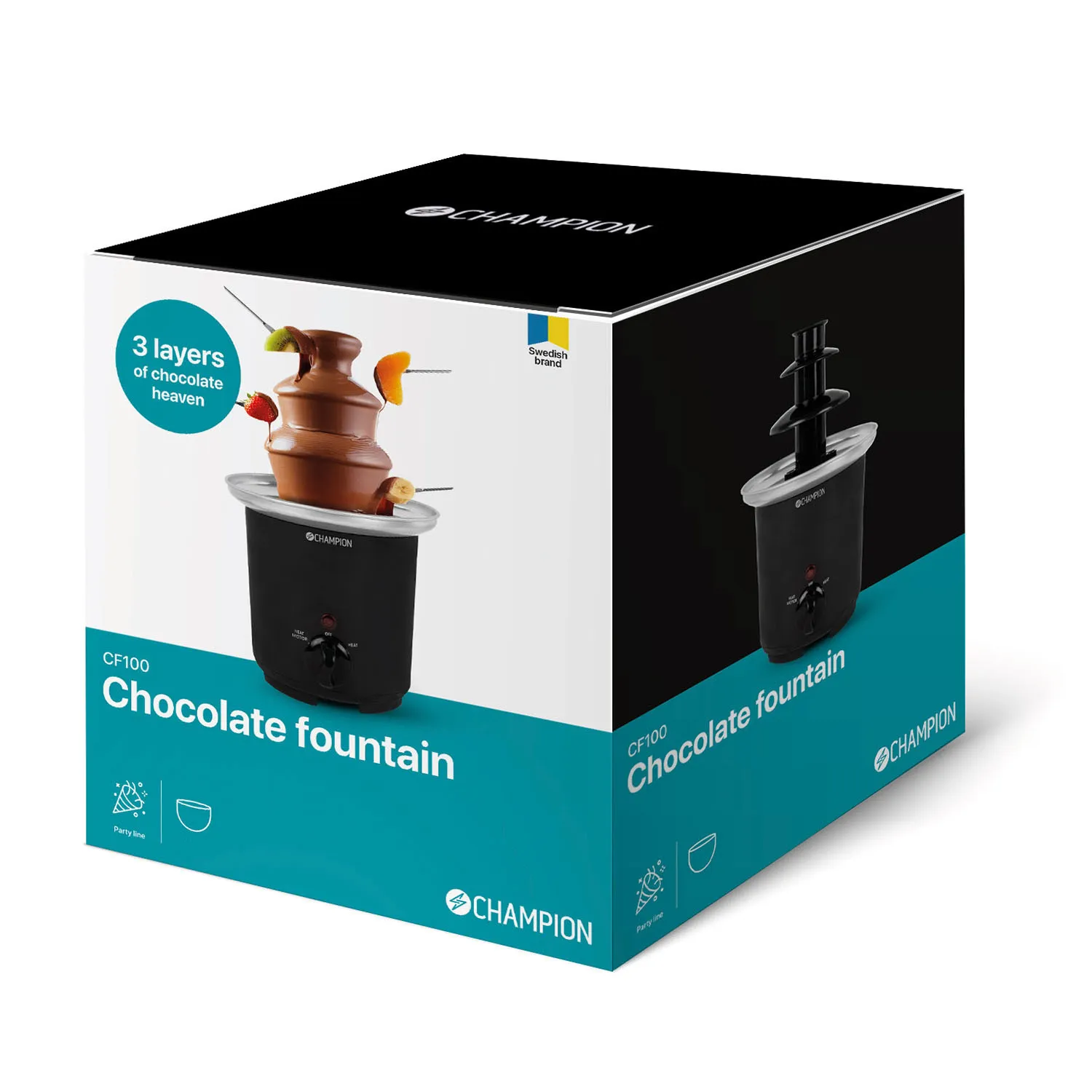 Champion - chocolate fountain, black
