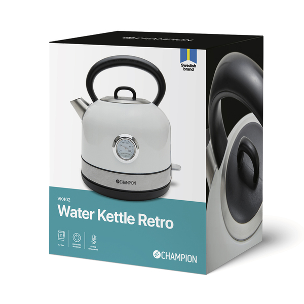 CHAMPION VK402 kettle, 1.7L, 2200W, Cream White
