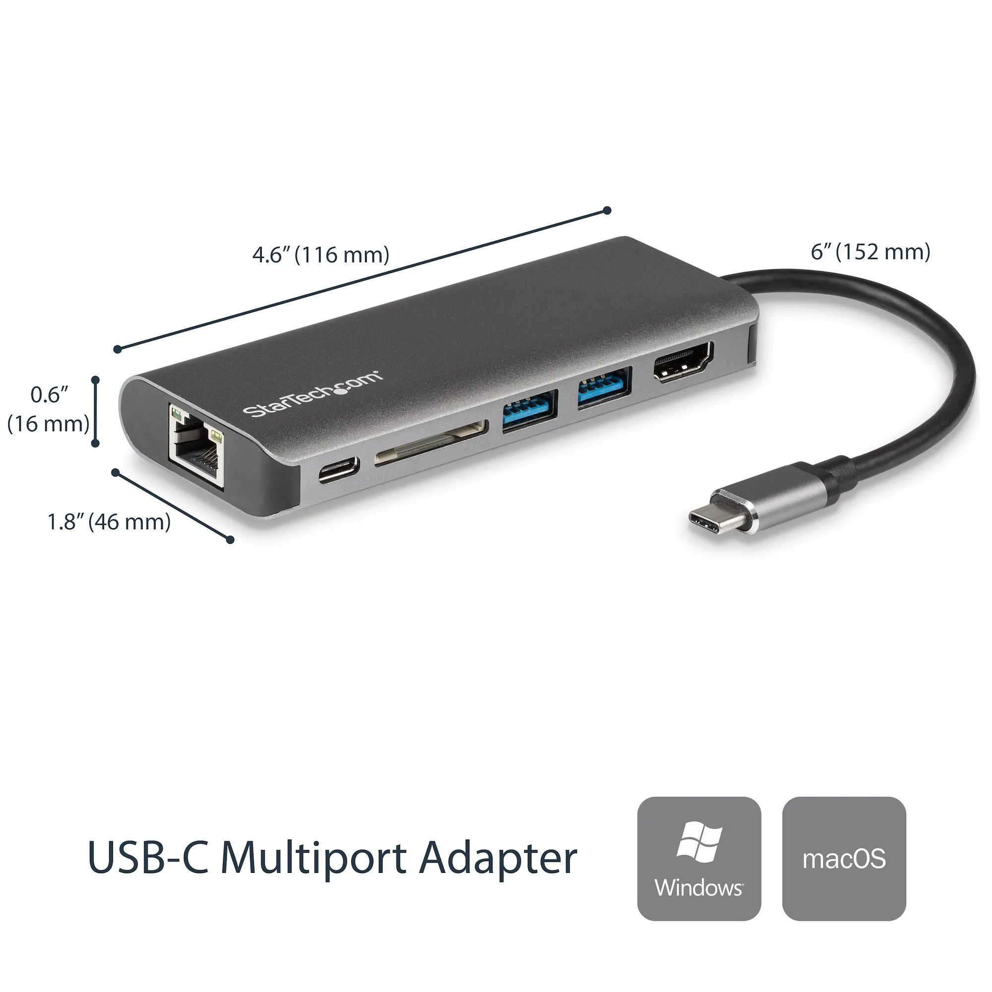 USB-C MULTIPORT ADAPTER W/ SD