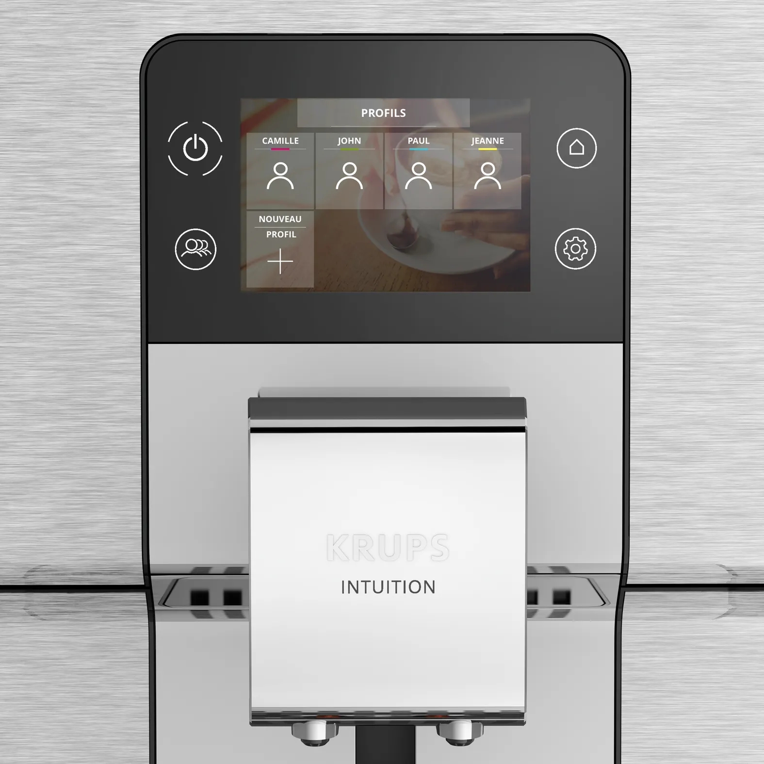 Krups Intuition Experience+ EA877D  - kombinerad kaffebryggare, helautomatisk, Svart, Borstat st&aring;l
