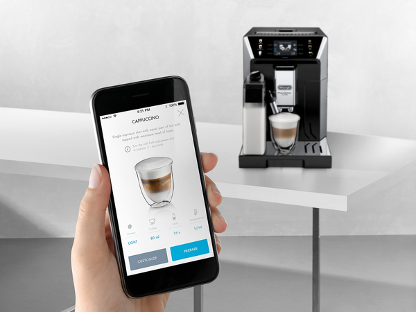 Delonghi PrimaDonna Class ECAM 550.65SB - combi coffee maker, fully automatic, Black, Silver