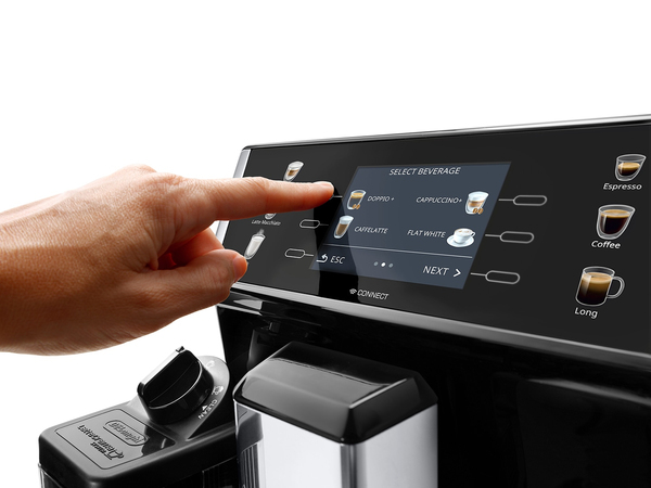 Delonghi PrimaDonna Class ECAM 550.65SB - combi coffee maker, fully automatic, Black, Silver