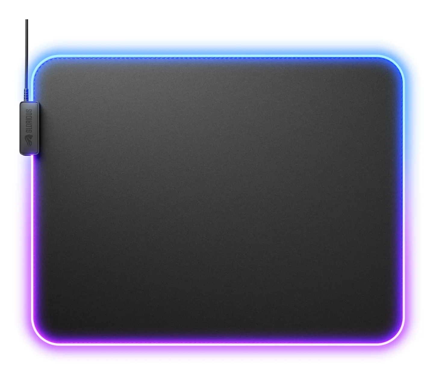 Glorious Pad 2 GLED XL - gaming mousepad, Black, 46x35cm