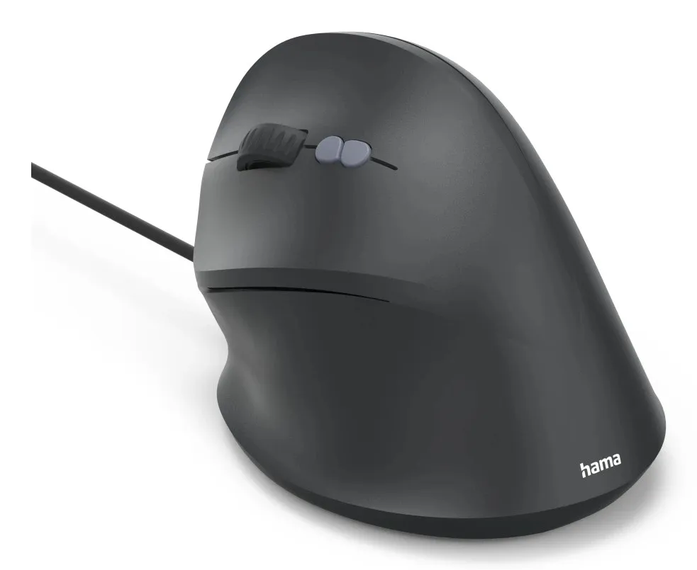 Hama ECM-500L -langallinen ergonominen hiiri, musta