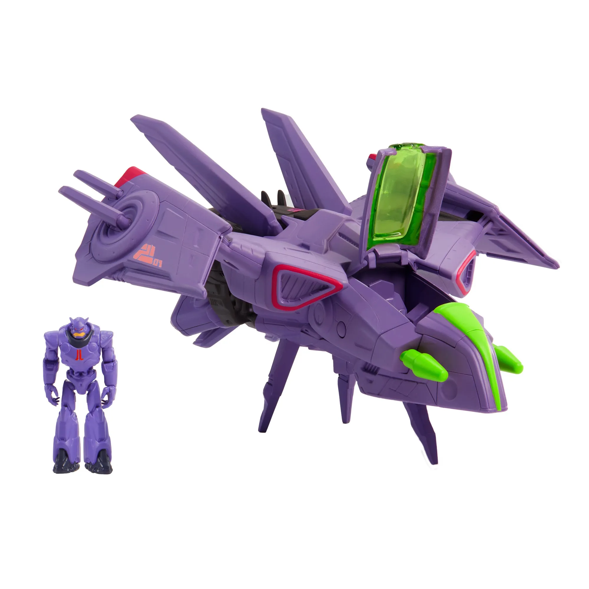 Mattel Disney Pixar Lightyear Hyperspeed Zurg Fighter Ship Toy Vehicle