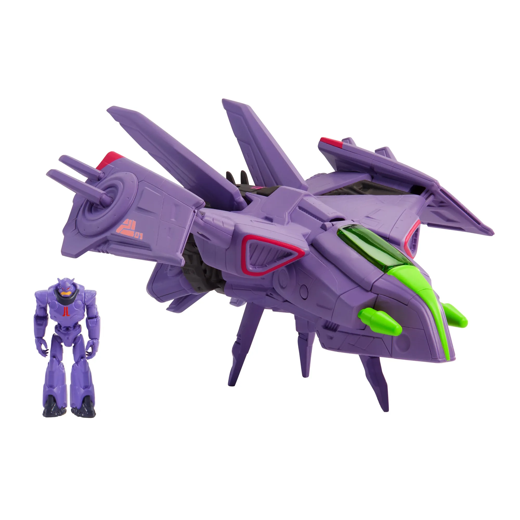 Mattel Disney Pixar Lightyear Hyperspeed Zurg Fighter Ship Toy Vehicle