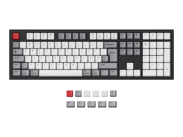Keychron Q3/Q4/Q6/K8 PBT Retro Keycap set ISO Nordic