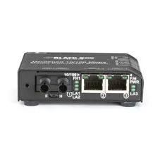 BLACKBOX DRX 10-100 CONVERTER H, (2) 10/100 MBPS RJ-45 - MULTIMODE, ST, 12 VDC, 2KM