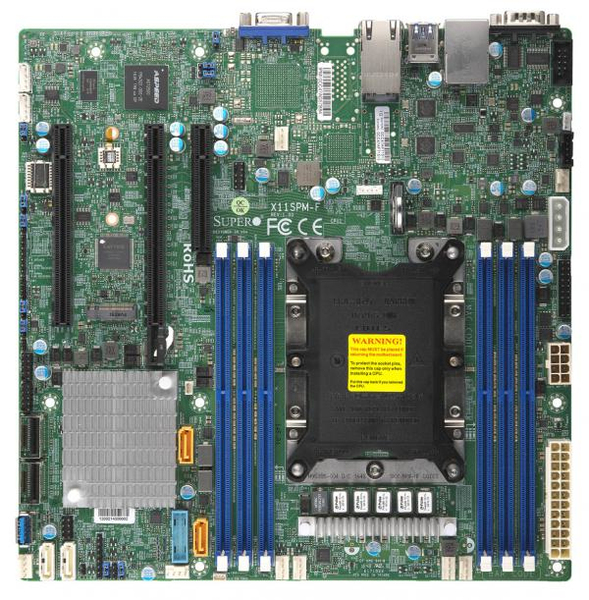 SUPERMICRO X11SPM-F - Emolevy - mikro ATX - Socket P - C621 - USB 3.0 - 2 x Gigabit LAN - onboard graphics
