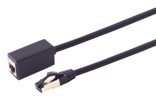 CAT8.1 S/FTP Extension Cable LSZH 2m Black MicroConnect