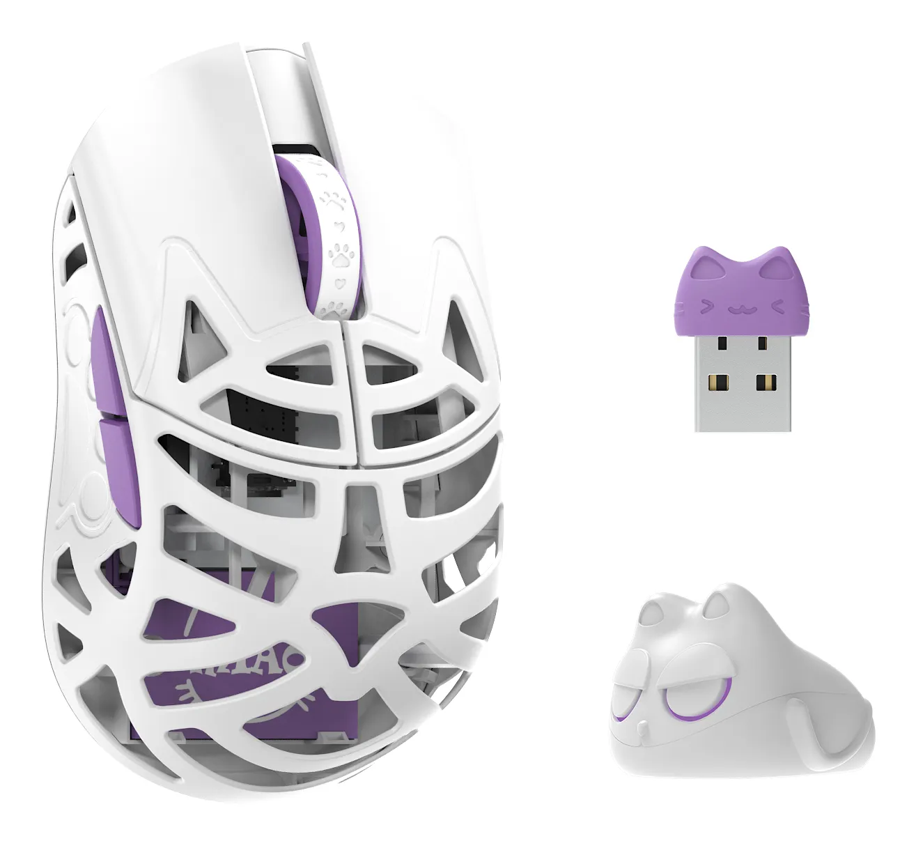 WLMouse Beast Miao tr&aring;dl&ouml;s gamingmus, vit