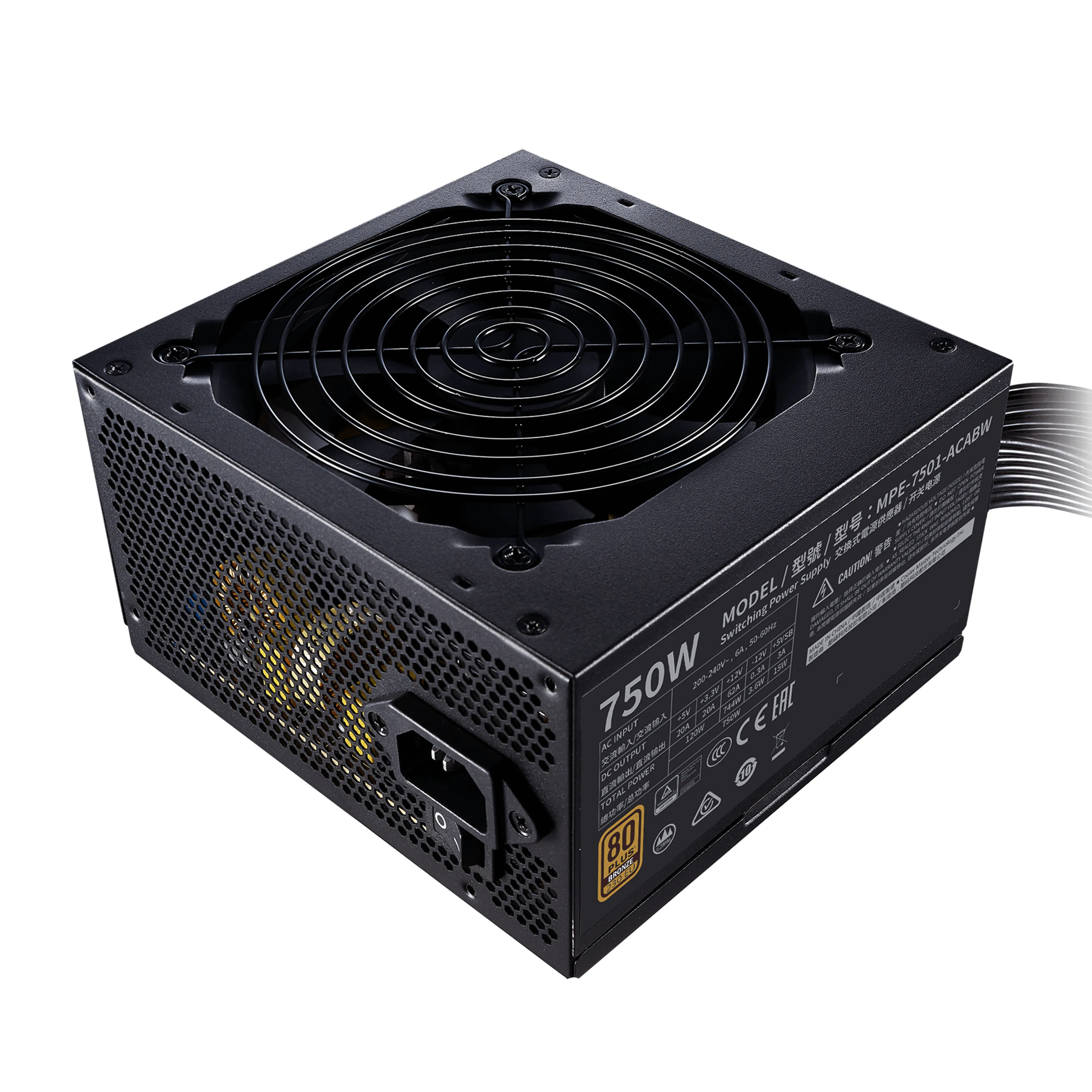 Cooler Master MWE V2 Bronze 750W - Power supply, 80 Plus Bronze