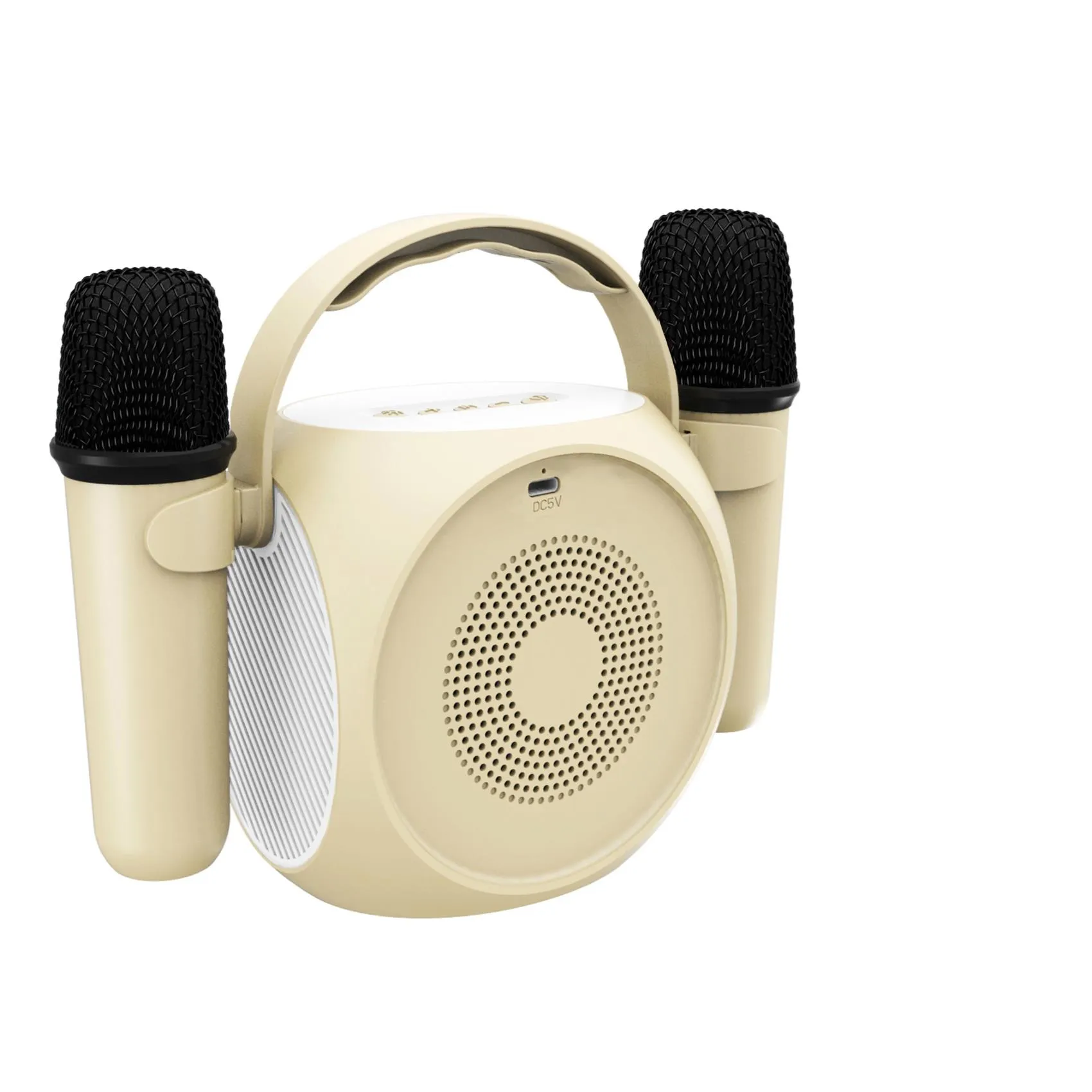 Celly PARTYMIC2WH tr&aring;dl&ouml;s, Bluetooth b&auml;rbar h&ouml;gtalare, vit
