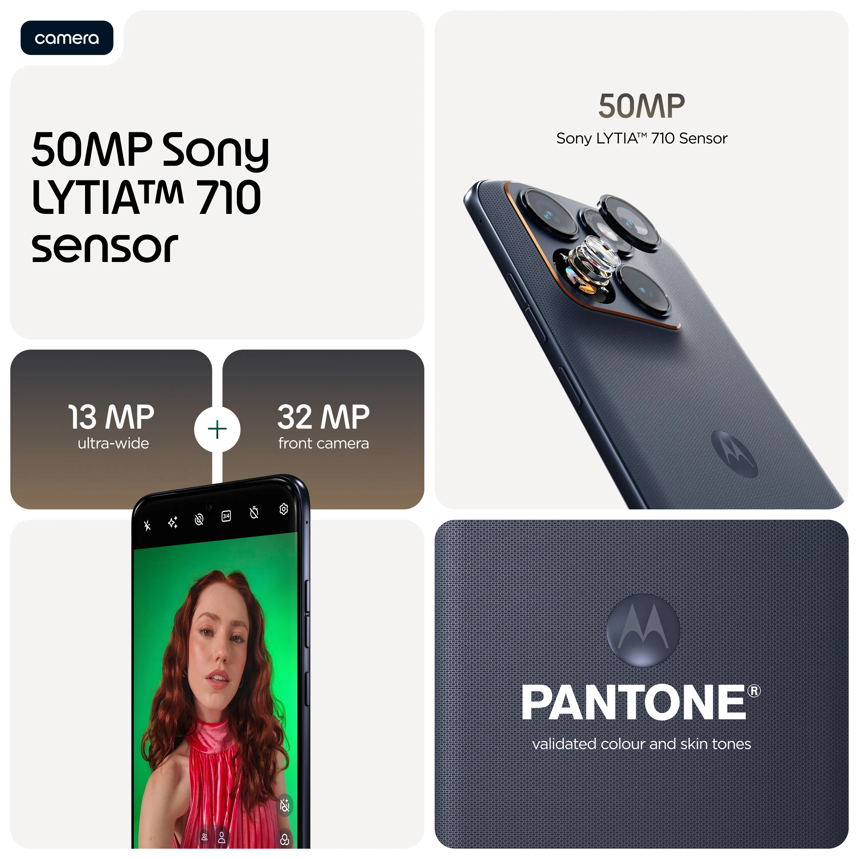 Motorola Edge 70 Fusion 8/256 Gt -puhelin, PANTONE Silhouette