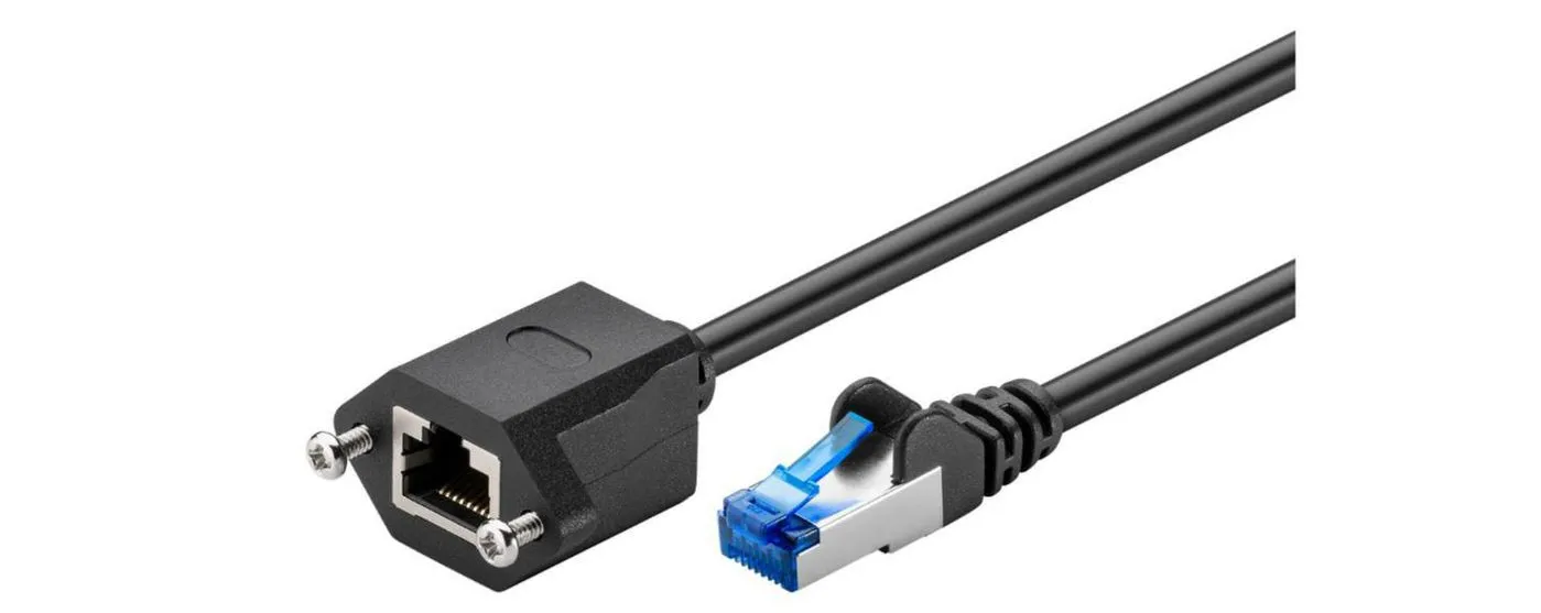 MicroConnect Cat6a S/FTP LSZH RJ45 1m n&auml;tverkskabel, svart