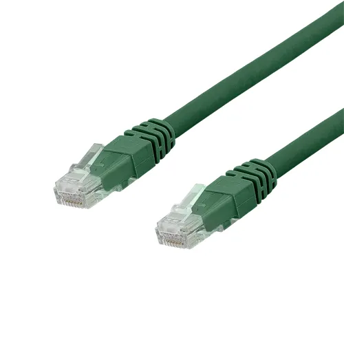 Deltaco Cat6a U/UTP RJ45 0.3m Network Cable, Green