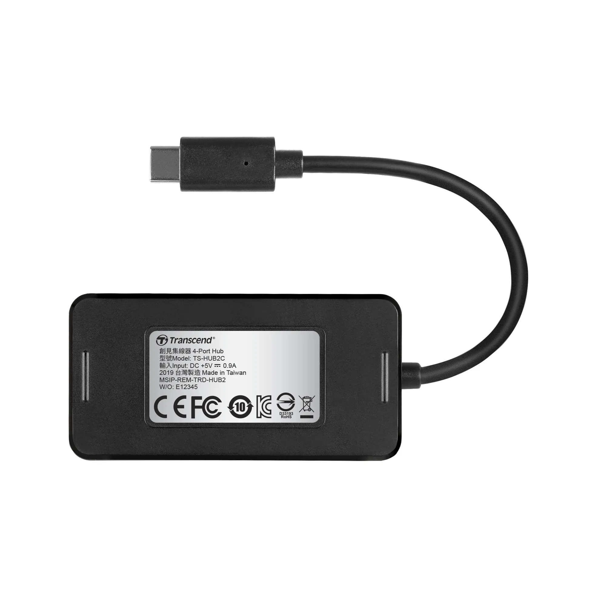 TRANSCEND 4-PORT HUB, USB 3.1 GEN 1, TYPE C
