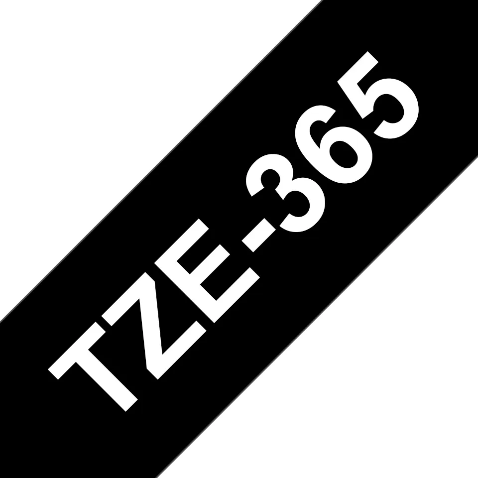 BROTHER TZE365 36 WHITE ON BLACK