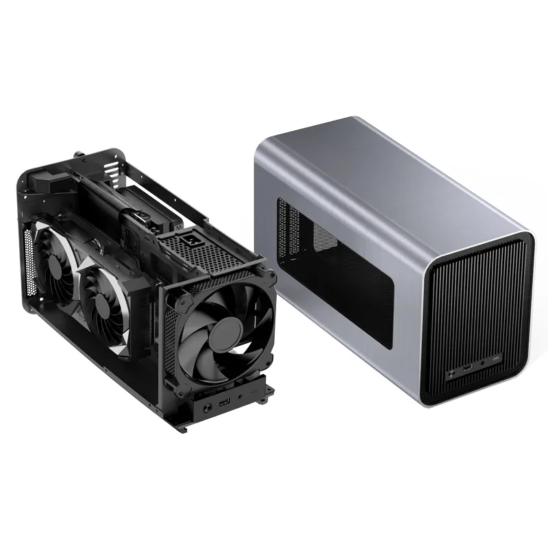 Jonsbo V11 -mini-ITX - case, silver, PCI-E 4.0