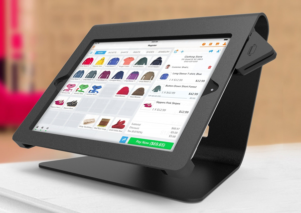 Compulocks Nollie iPad Kiosk - Nollie iPad POS Stand - Teline tuotteelle tabletti - musta - p&ouml;yt&auml;mallin jalusta malleihin Apple iPad Air, iPad Air 2