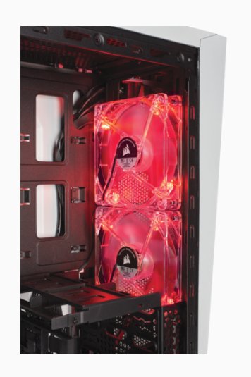 Corsair Carbide SPEC-Alpha White &amp; Red Gaming Midi Tower