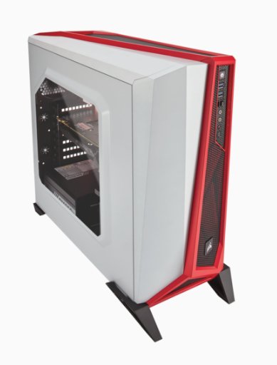 Corsair Carbide SPEC-Alpha White &amp; Red Gaming Midi Tower