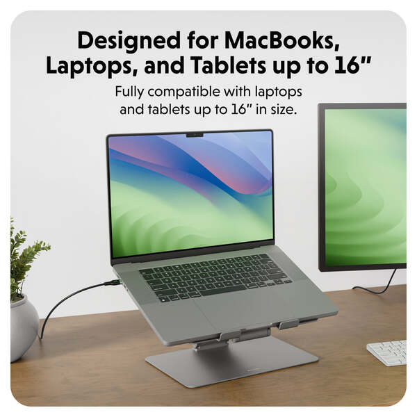 Hyper HyperSpace Flex Laptop Stand - justerbart b&auml;rbar datorst&auml;ll, gr&aring;