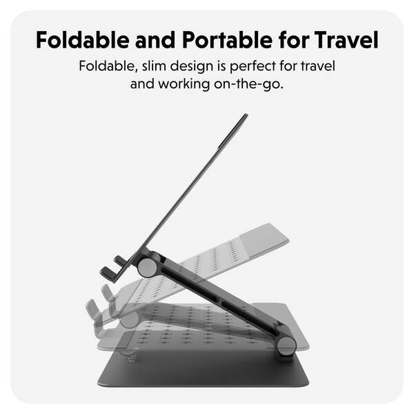 Hyper HyperSpace Flex Laptop Stand - justerbart b&auml;rbar datorst&auml;ll, gr&aring;