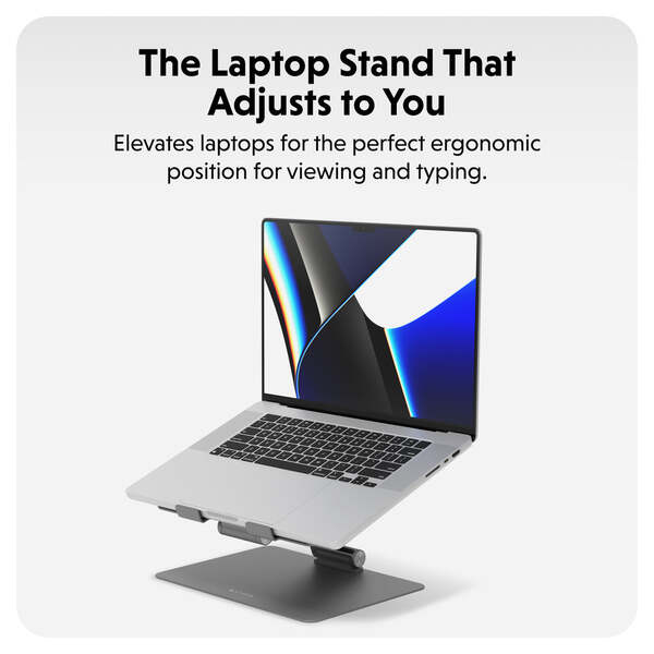 Hyper HyperSpace Flex Laptop Stand - justerbart b&auml;rbar datorst&auml;ll, gr&aring;