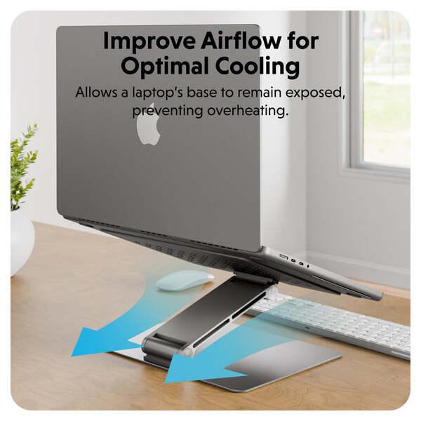 Hyper HyperSpace Flex Laptop Stand - justerbart b&auml;rbar datorst&auml;ll, gr&aring;