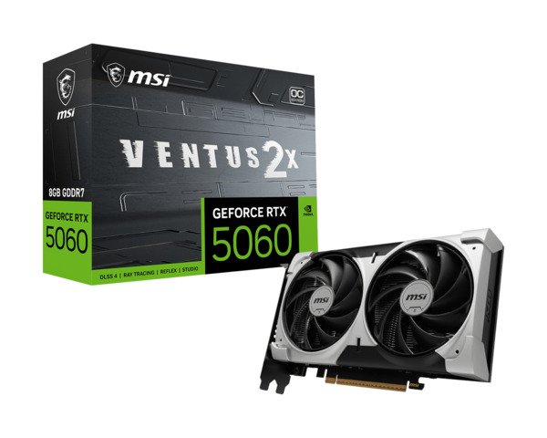 MSI GeForce RTX 5060 VENTUS 2X OC V1 8 GB grafikkort