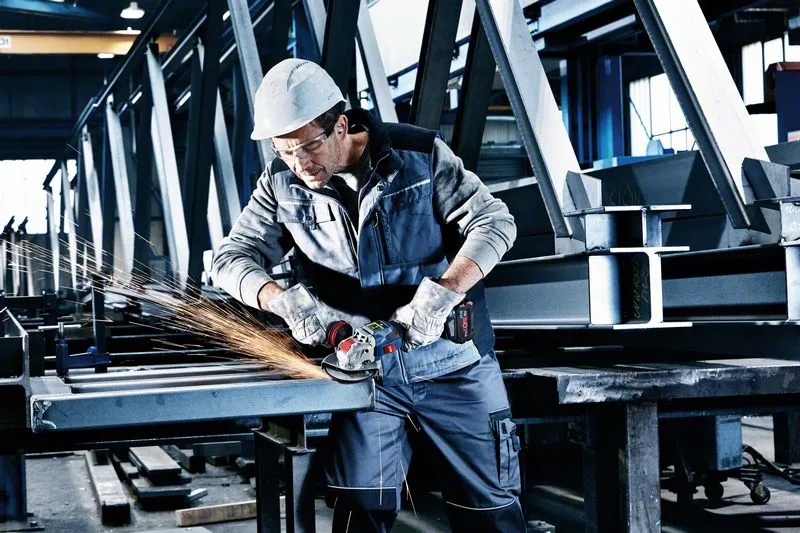 Bosch X-LOCK cordless angle grinder BITURBO GWX 18V-15 SC Professional (blue/black, 2x battery ProCORE18V 5.5Ah, L-BOXX)