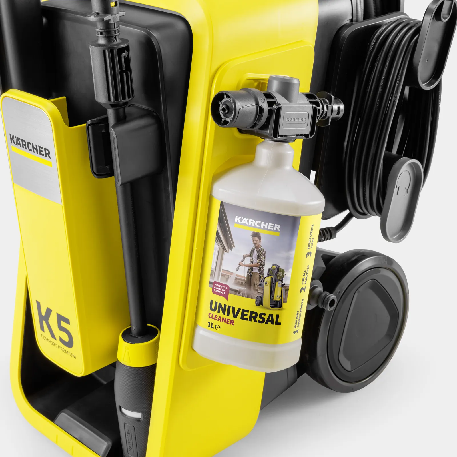 K&Auml;RCHER K 5 Comfort Premium Connect Home Pressure Washer, Yellow
