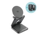 Epico UltraBase Qi2 25W 3in1 Fold Metal Mag+ Wireless Charging Stand EF60 | Space Grey | Protective  &  Travel Pouch Included