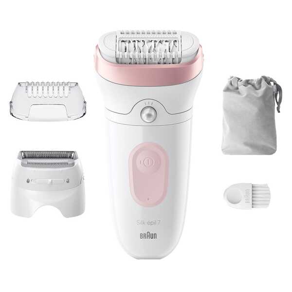 Braun Silk-&eacute;pil 7 7-011 -epilaattori, valkoinen / hopea